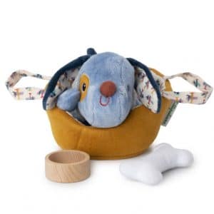 Jules le chien et son panier - LILLIPUTIENS