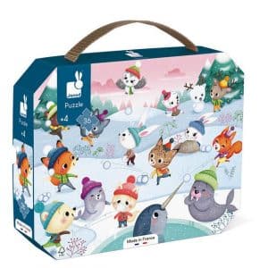 Malette puzzle la bataille de boules de neige - JANOD