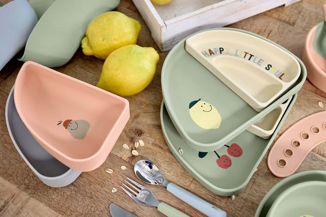 Set vaisselle silicone Citron - LASSIG