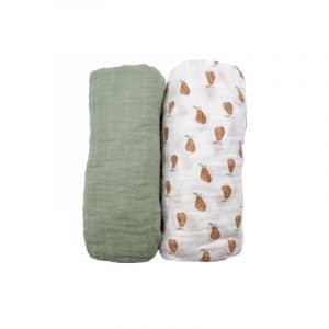 Lot 2 draps housse bio - BOTANICA - SAUTHON