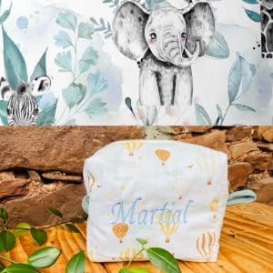 Trousse de toilette personnalisé - JU CREATION