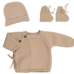 Lot naissance brassière, bonnet, chaussons - 3KG7