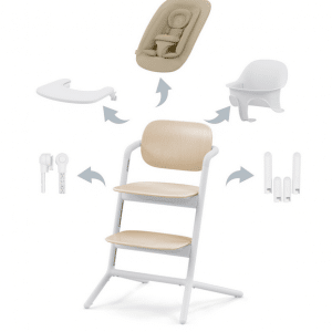 Chaise haute LEMO 4in1 blanc-bois - CYBEX